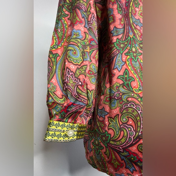 Loft Women’s Multi Colored Bohemian Long Sleeve Blouse - Picture 7 of 11